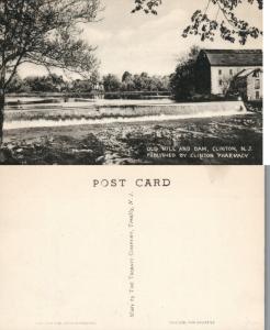 CLINTON N.J. OLD MILL & DAM ANTIQUE POSTCARD