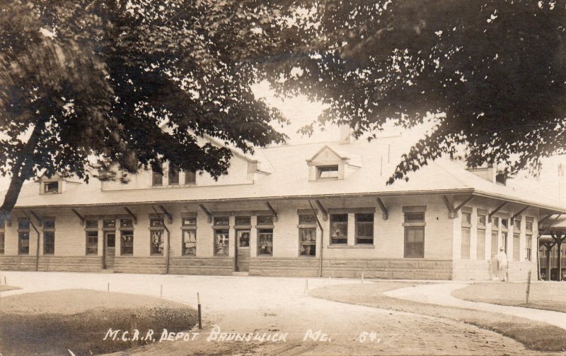 12948 Maine Central Railroad Depot, Brunswick RPPC