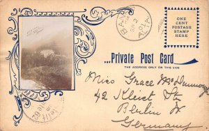 Canada 1901 Banff Bow Valley CPR Hotel Real Photo Passepartout postcard C311