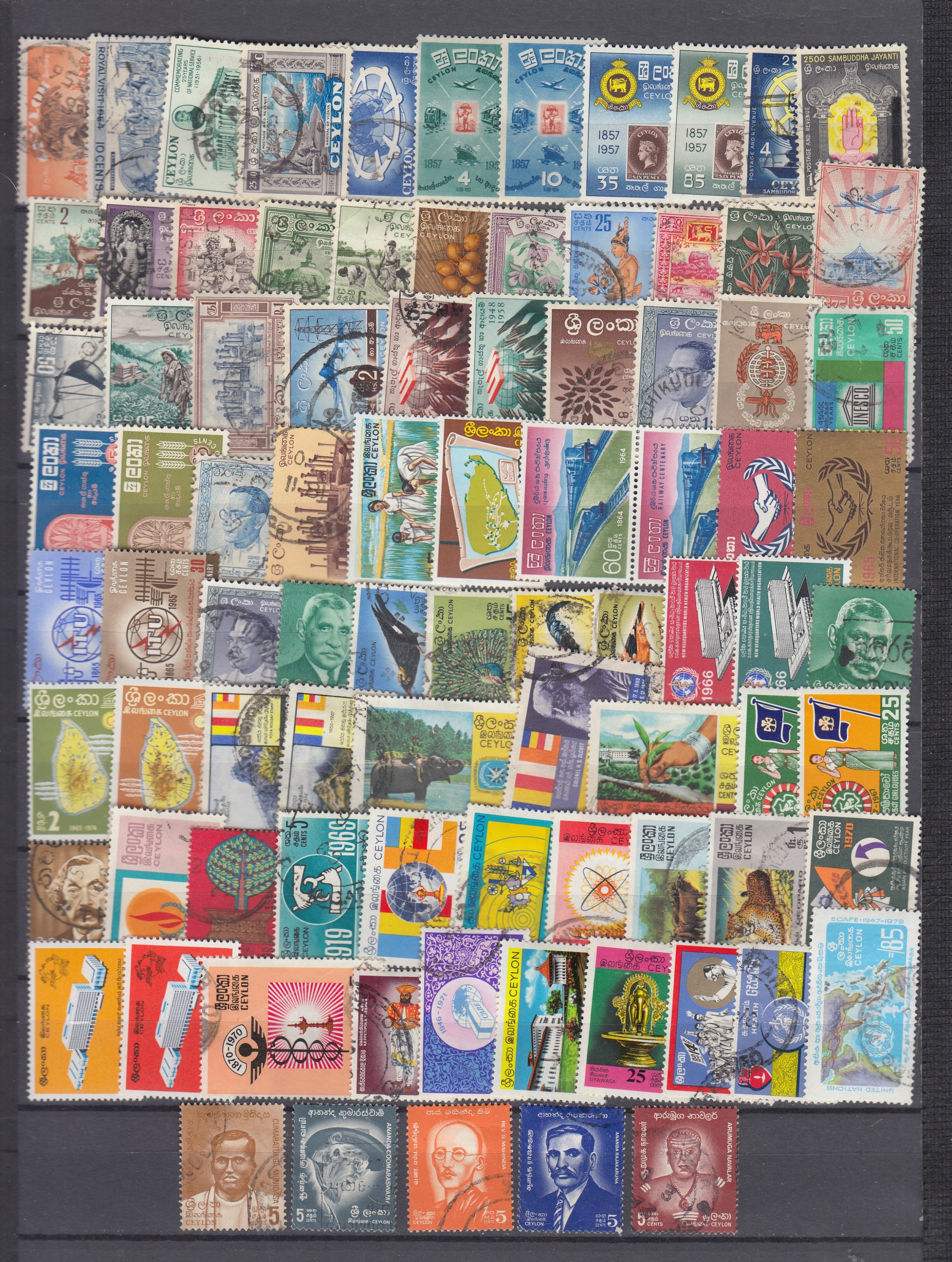Z7134 J L,Stamps , mint and used ceylon collection