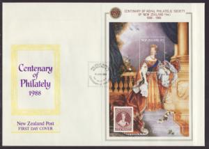 New Zealand 889a Philatelic Society 1988 U/A FDC