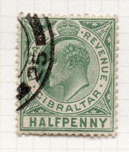 Gibraltar 1907-12 Early Issue Fine Used 1/2d. Perf 14 051061