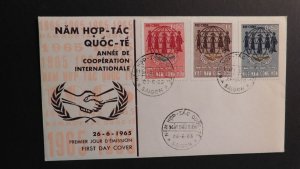 1965 Vietnam FDC First Day Cover Year of International Cooperation Saigon