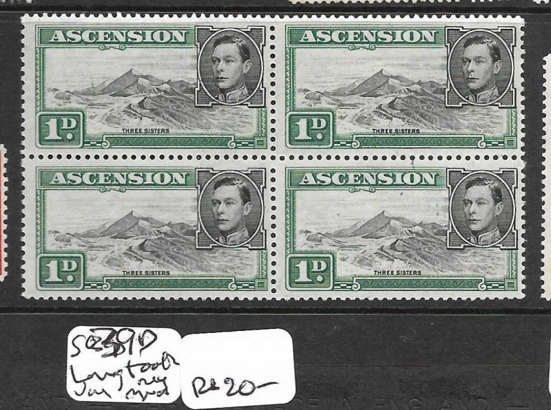 ASCENSION  (P1109B) KGVI SG 39D LONG TOOTH BL OF 4  MNH