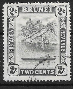 BRUNEI SG80 1947 2c GREY USED*