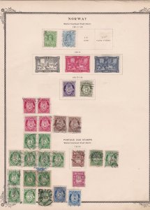 norway early stamps  on album page ref r11430