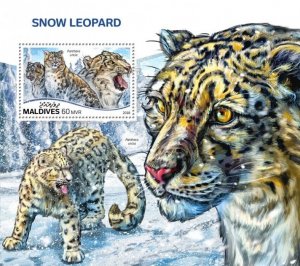 2018 MALDIVES SNOW LEOPARD. Yvert&Tellier Code: 1201. Michel Code: 7732/BL 1211