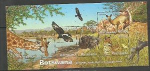 BOTSWANA - Wetlands, Limpopo River - Perf 5v Souv Sheet - Mint Never Hinged