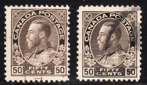 Canada 120 & 120a  - FVF used