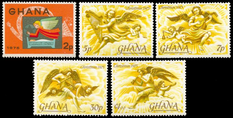 Ghana 559-563, MNH, Christmas 1975