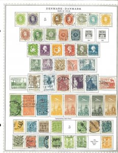 Denmark 1857-1961 M & U )mostly) Hinged on Minkus Global Pages.