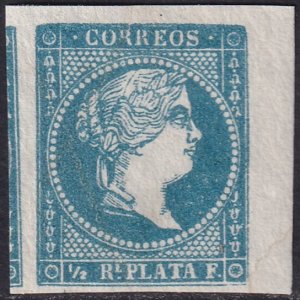 Cuba 1857 Sc 12 MNG(*) margin single