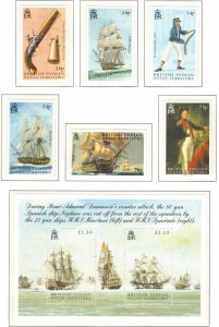 BIOT 2005 Battle of Trafalgar; Scott 297-303, SG 319-25; MNH