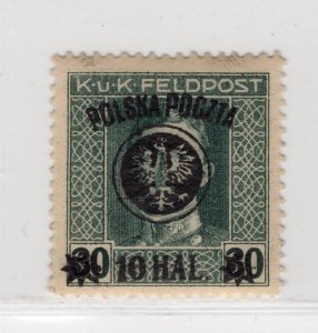 POLAND 1919 OVERPRINT ON AUSTRIA FOR LUBLIN SCOTT 32 PERFECT MNH 