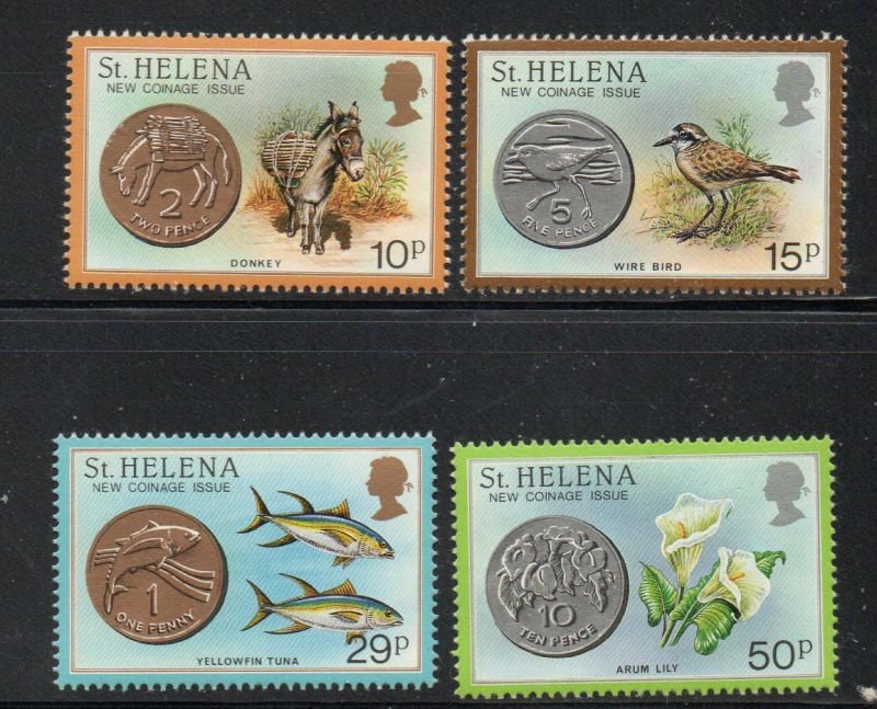 St Helena Sc 416-19 1984 New Coins stamp set mint NH