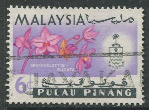 STAMP STATION PERTH Penang #70 Orchid Type Definitive Used 1965