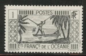 French Oceania Polynesia Scott 80 MH*  stamp