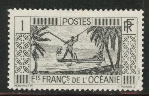 French Oceania Polynesia Scott 80 MH*  stamp