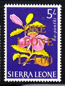 Sierra Leone MH Scott #284 1 leone on 5sh Ra-ponthi 1965
