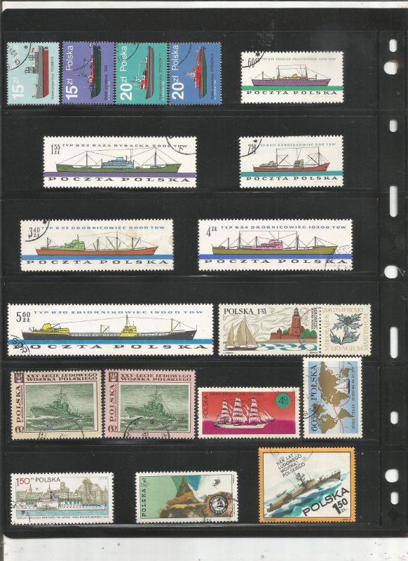 POLAND COLLECTION ON STOCK SHEET, MINT/USED