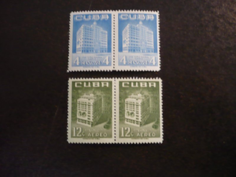 Stamps - Cuba - Scott# 558, C135 - Mint Hinged Set of 5 Stamps in Pairs