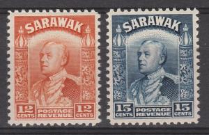 SARAWAK 1934 RAJAH 12C AND 15C */**