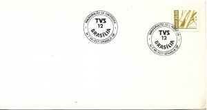 BRAZIL 1986 TVS 12 BRASILIA TELEVISION NEW TV STATION BROADCASTING COVER CANCEL