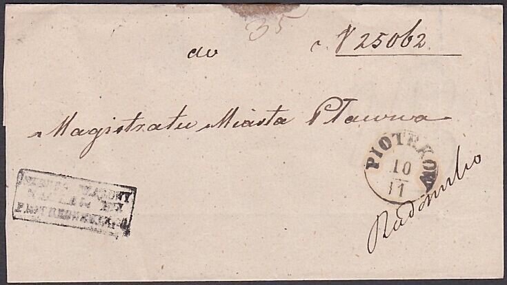 POLAND c1850 wrapper ex PYOTRKOW...........................................A3176 