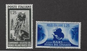 Italy  SC#584-585 MNH F-VF SCV$16.75.....Nice Opportunity!