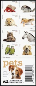 5125a CFI, Counterfeit Booklet Pane of 20 Pet Forever Stamps