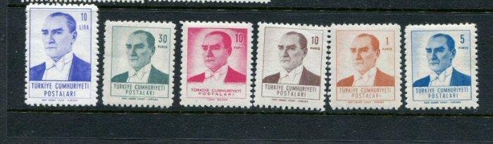 Turkey #1525-30 MNH (L)