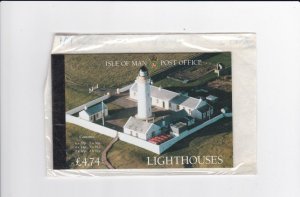 KAPPYSTAMPS ISLE OF MAN COMPLETE PRESTIGE BOOKLET  LIGHTHOUSES H649