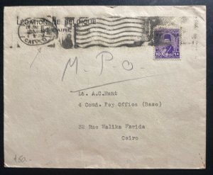 1940s Belgian Embassy Cairo Egypt Diplomatic  Cover To Military Post Office