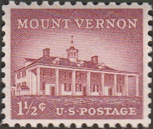 # 1032 MINT NEVER HINGED ( MNH ) MOUNT VERNON     XF+