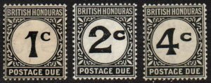 British Honduras Sc #J1-J3 Mint Hinged