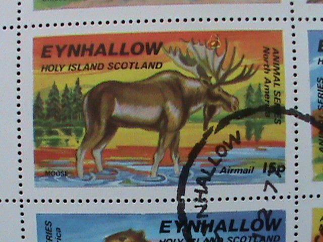EYNHALLOW SCOTLAND STAMP:1977 WILD ANIMALS CTO- MNH - MINI SHEET