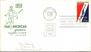 FDC 1959 SC #C56 AP37 Farnam Cachet - Chicago, ILL - Single - J4267