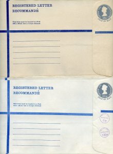 ISLE OF MAN  LOT  OFFICIAL REGISTERED LETTER POSTAL ENVELOPES ETC MINT & USED 