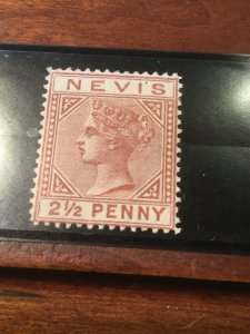 Nevis Scott # 20 Mint Stamp Catalog Scott 180.00 Hinged Scarce Stamp From 1880!