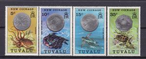 Tuvalu  19-22 MNH 1976 New Coinage