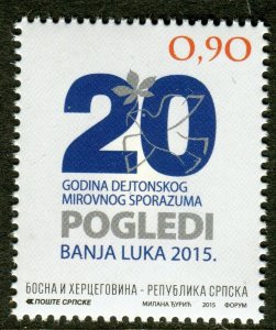 BOSNIA SERBIA(193) - 20 Years of Dayton Peace Agreement - MNH Set - 2015