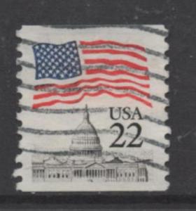 Scott # 2115a  used Flag & Capitol coil single Tag 17.5x21.5