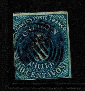 Chile SC# 2, Used, some toning - S13004