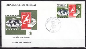 Senegal, Scott cat. 410. Espana Stamp Expo issue. First day cover. ^