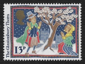 Great Britain #1163 13p Christmas - Glastonbury Thorn ~ Used