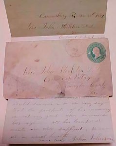 US COVER WITH LETTER  1887 CANNONSBURG PENNSYLVANIA