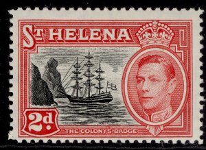 ST. HELENA GVI SG151, 2d black & scarlet, M MINT.