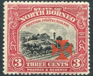 NORTH BORNEO-1916 3c Rose-Lake Sg 191  MOUNTED MINT  V20246