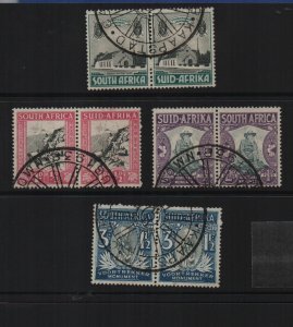 South Africa 1933 SG50/3 Used set of 4 pairs