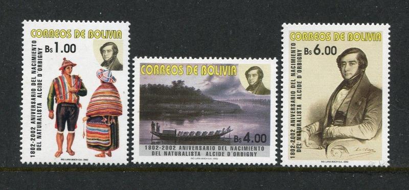 Bolivia 1198-1200, MNH.2002, Alcide dOrbigny 3v. x27695